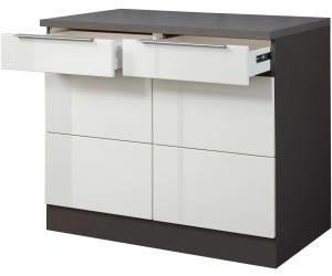 Held Möbel Küchenunterschrank Brindisi | 301,74 100cm € bei weiß/graphit ab Preisvergleich