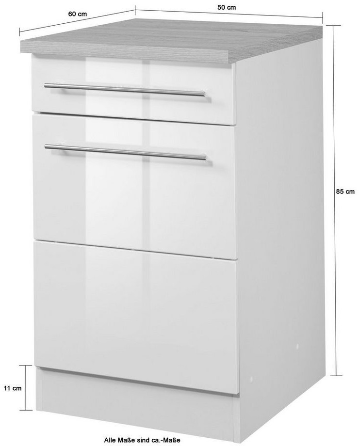 Held Möbel Küchenunterschrank 50cm weiß (751559) ab 182,74 € |  Preisvergleich bei