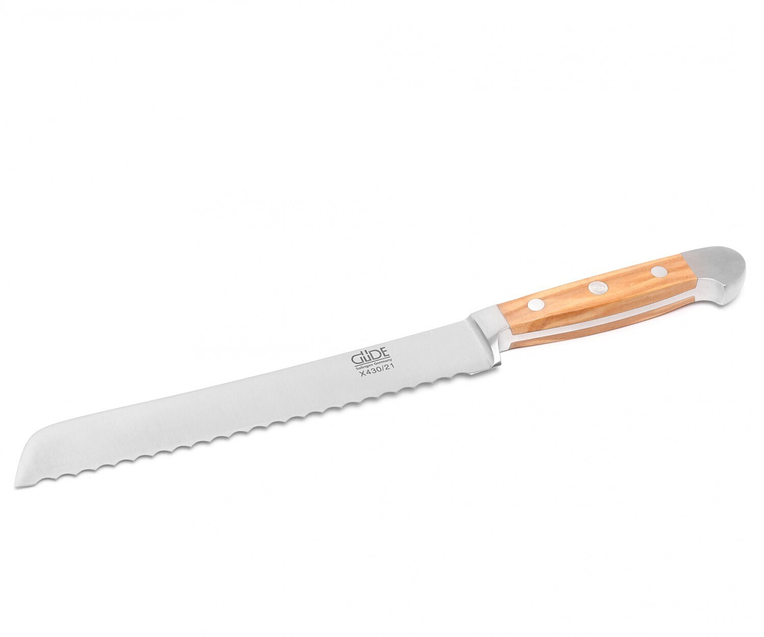 Güde Série Alpha Olive Couteau à pain 21 cm