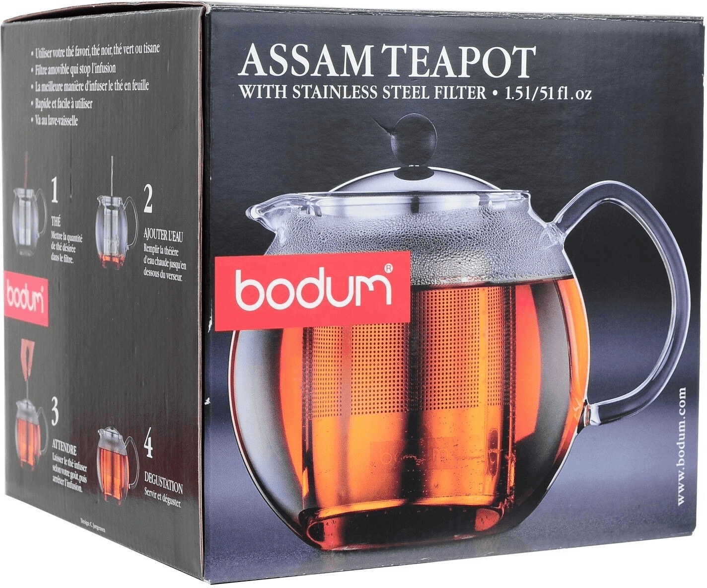 Théière Assam chrome de Bodum 