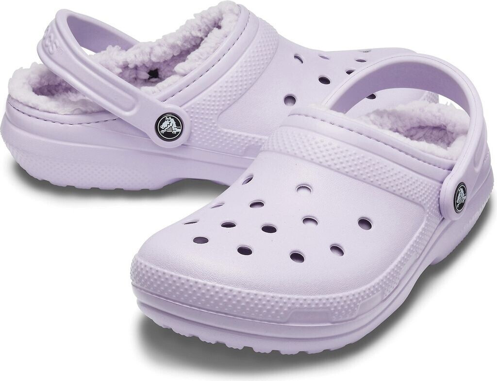 Lavender crocs deals with fur