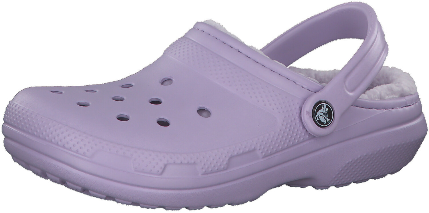 Lavender fuzzy online lined crocs
