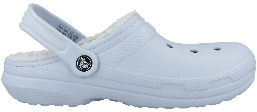 light blue lined crocs