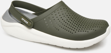 crocs literide army green white