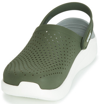 crocs literide army green white