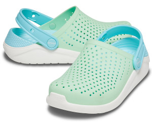 New Kids Crocs Literide Clogs Junior Size 4 Navy Blue White 