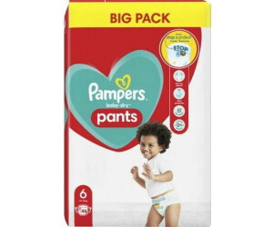PAMPERS Baby-dry pants culottes taille 6 (+15kg) 64 couches pas cher 