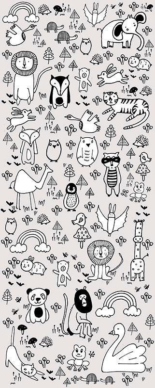Komar Scribble Park 100 x 250 cm