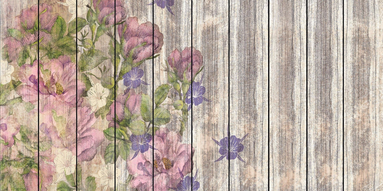 Komar Vintage Rose 500 x 250 cm