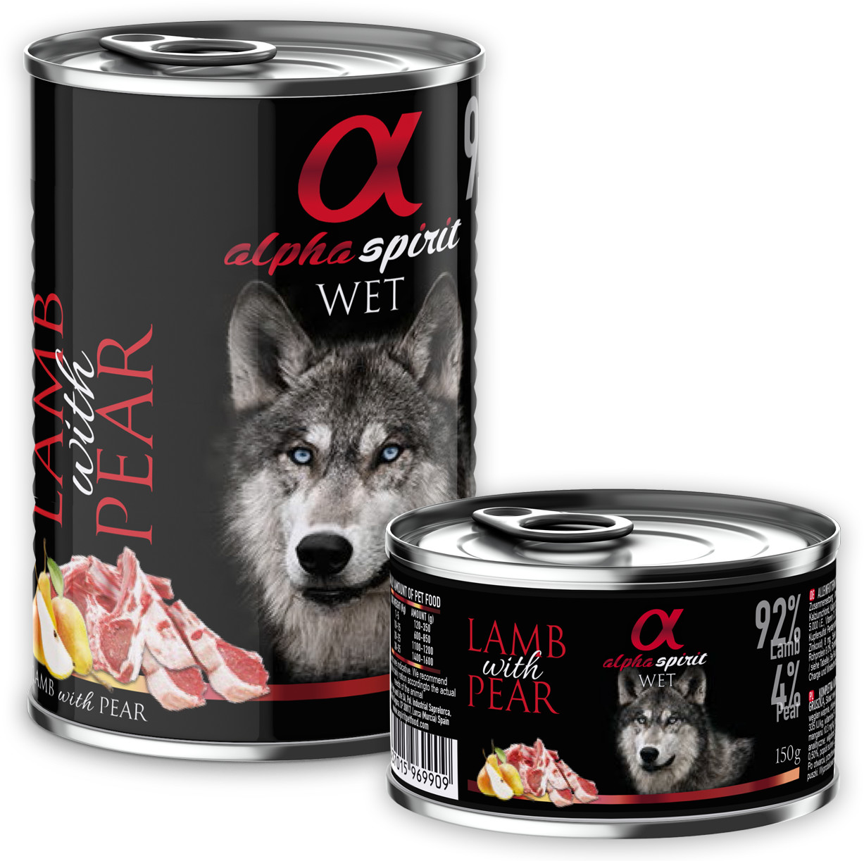 Alpha Spirit Wet Food Lamb & Pear (400 gr)