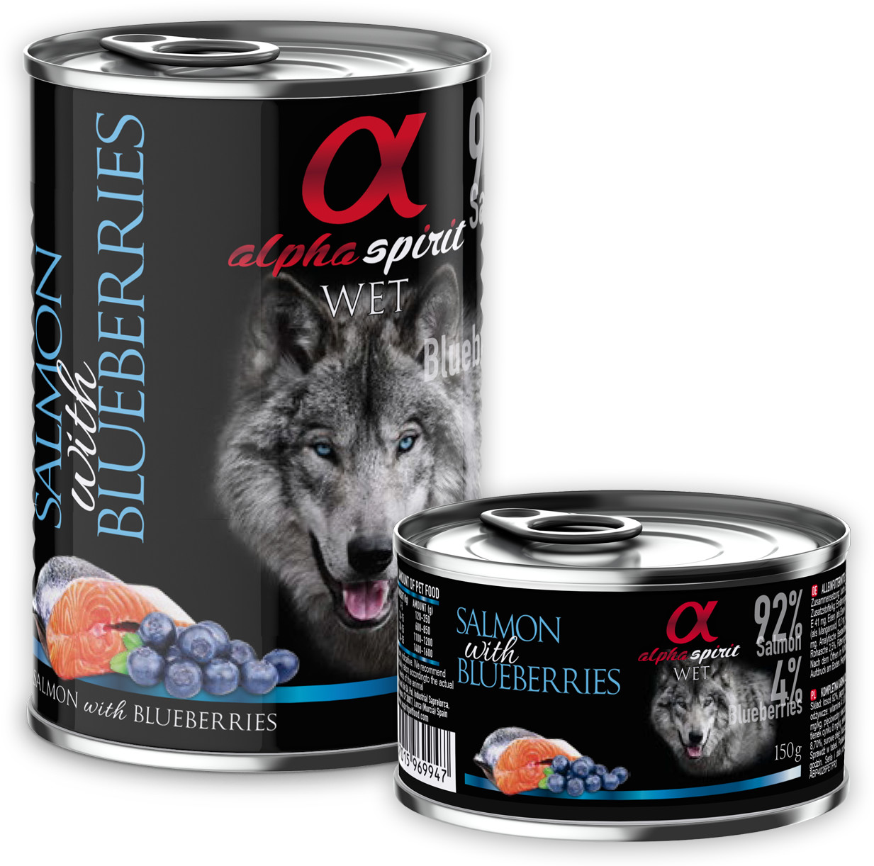 Alpha Spirit Wet Food Salmon & Blueberries 400gr