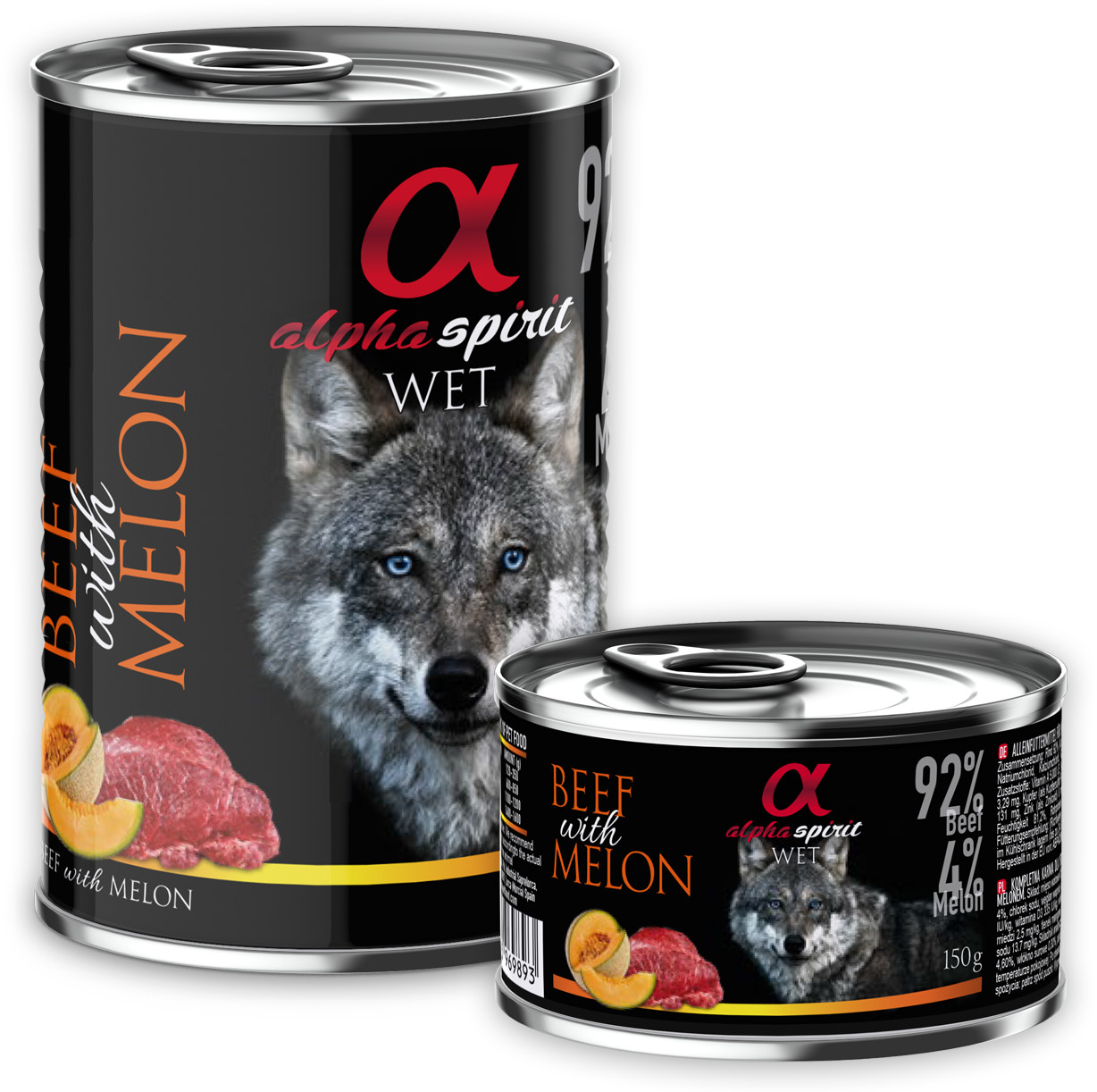 Alpha Spirit Wet Food Beef & Melon (400 gr)
