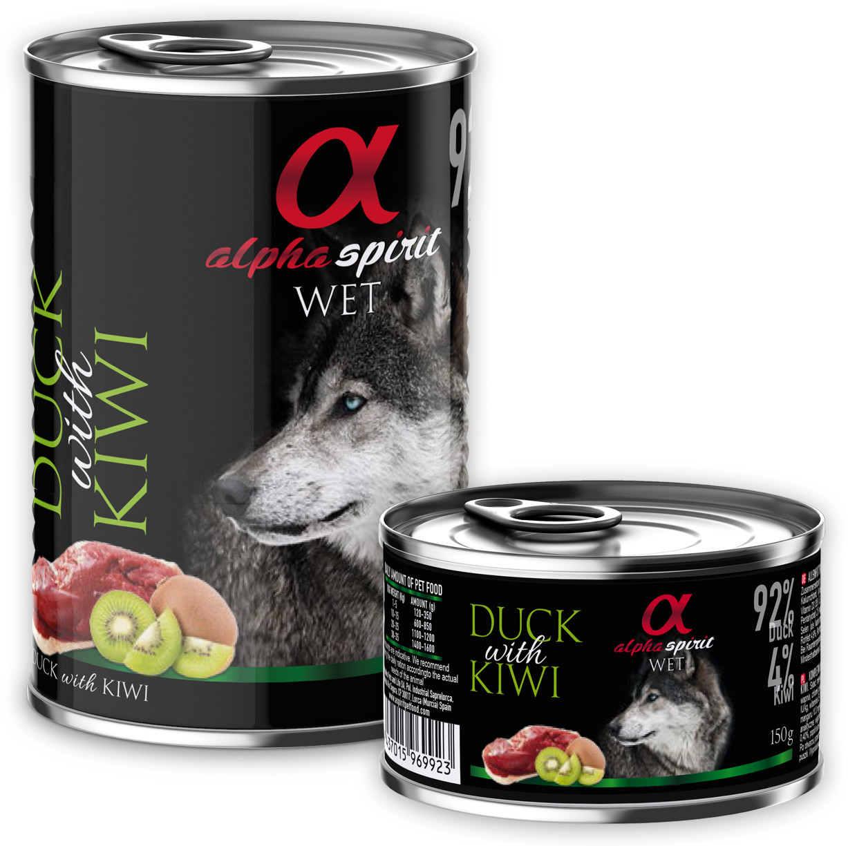 Alpha Spirit Wet Food Duck & Kiwi (400 gr)