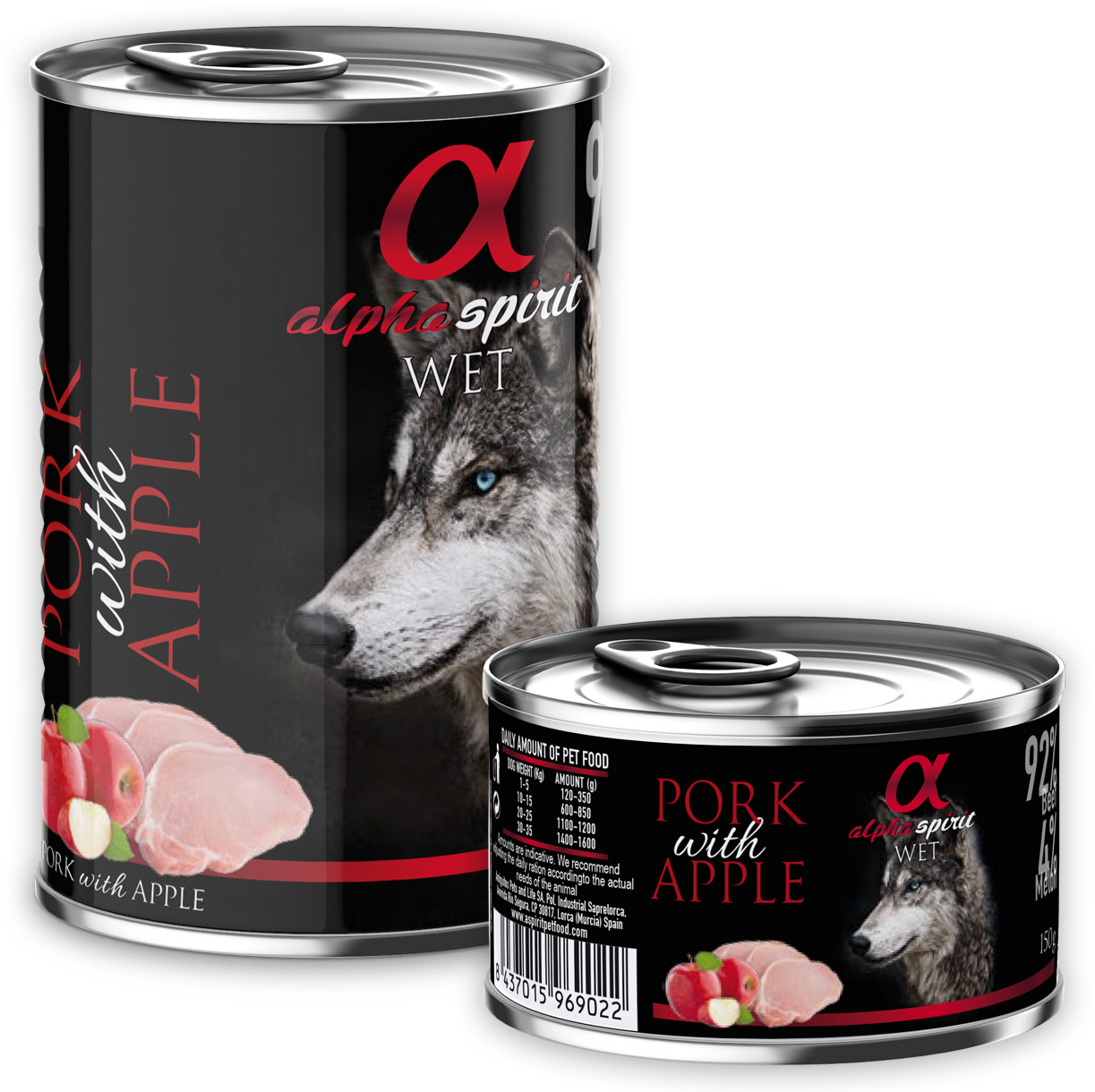 Alpha Spirit Wet Food Pork & Apple