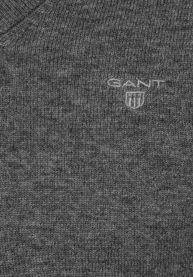 GANT Extra Fine Lambswool V-Neck Sweater dark charcoal melange (8010520-97)  ab 79,00 € | Preisvergleich bei