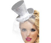 Smiffy's Fever Mini Top Hat on Headband (21192) silver
