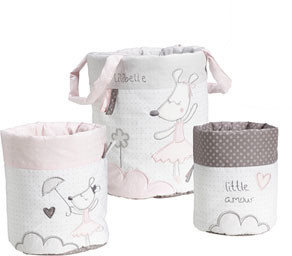 Sauthon Panières gigognes tissu Lilibelle (x3)