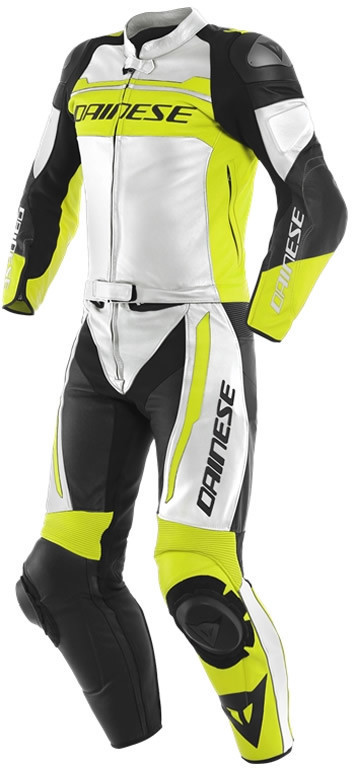 Dainese Combinaison Mistel blanc/jaune fluo/noir