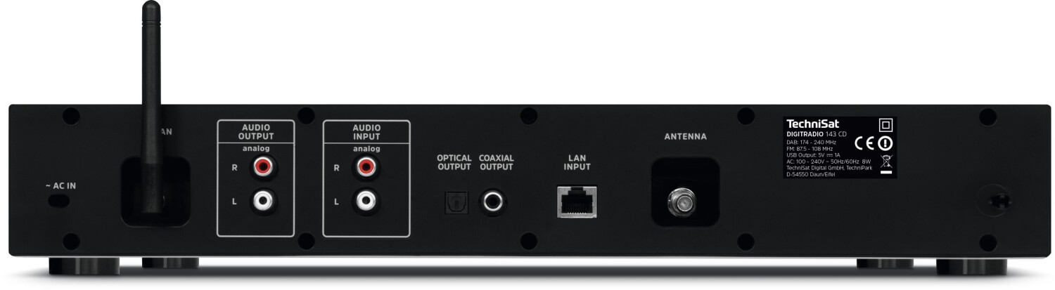 TechniSat DIGITRADIO 143 CD Radio-Adapter DAB, DAB+, Internet, UKW AUX,  Bluetooth®, CD, USB, WLAN, Internetradio Inkl versandkostenfrei
