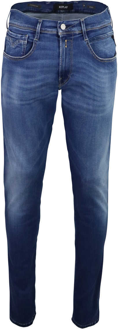 Image of Replay Anbass Hyperflex Slim Fit Jeans (M914Y .000.661 A06) dark blue