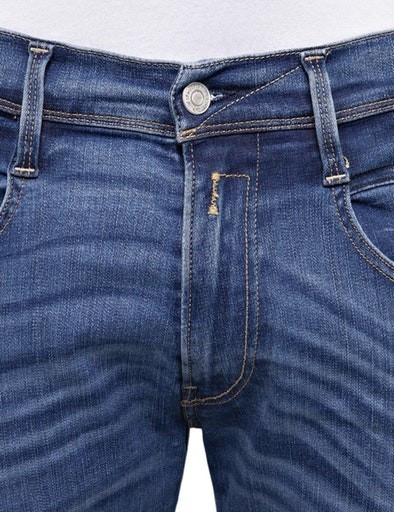 HUGO - HUGO  REPLAY straight-fit jeans in dark-blue stretch denim