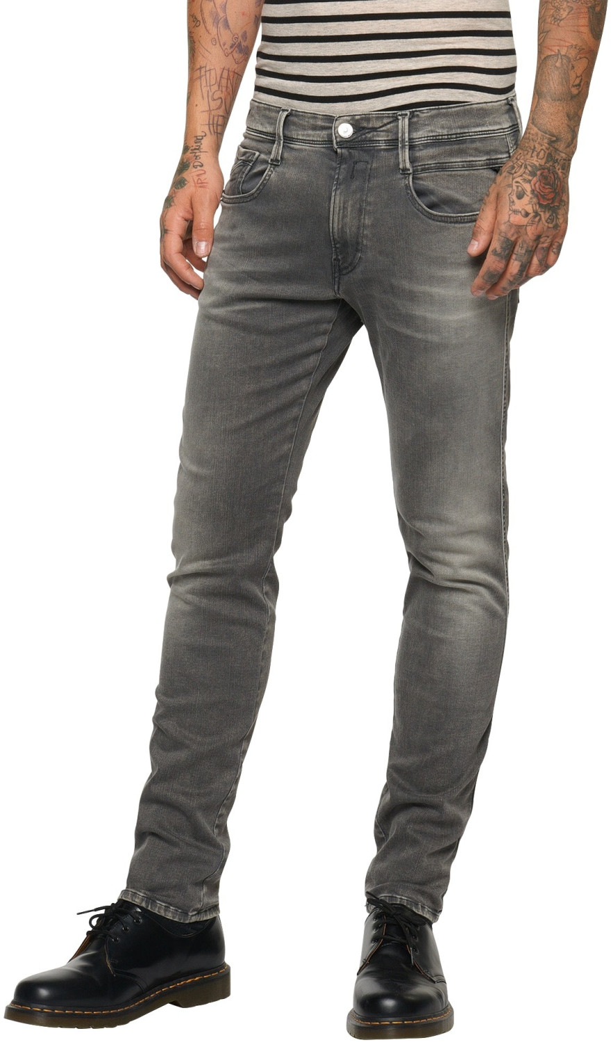 Buy Replay Anbass Hyperflex Slim Fit Jeans (M914 .000.661 07B) grey ...