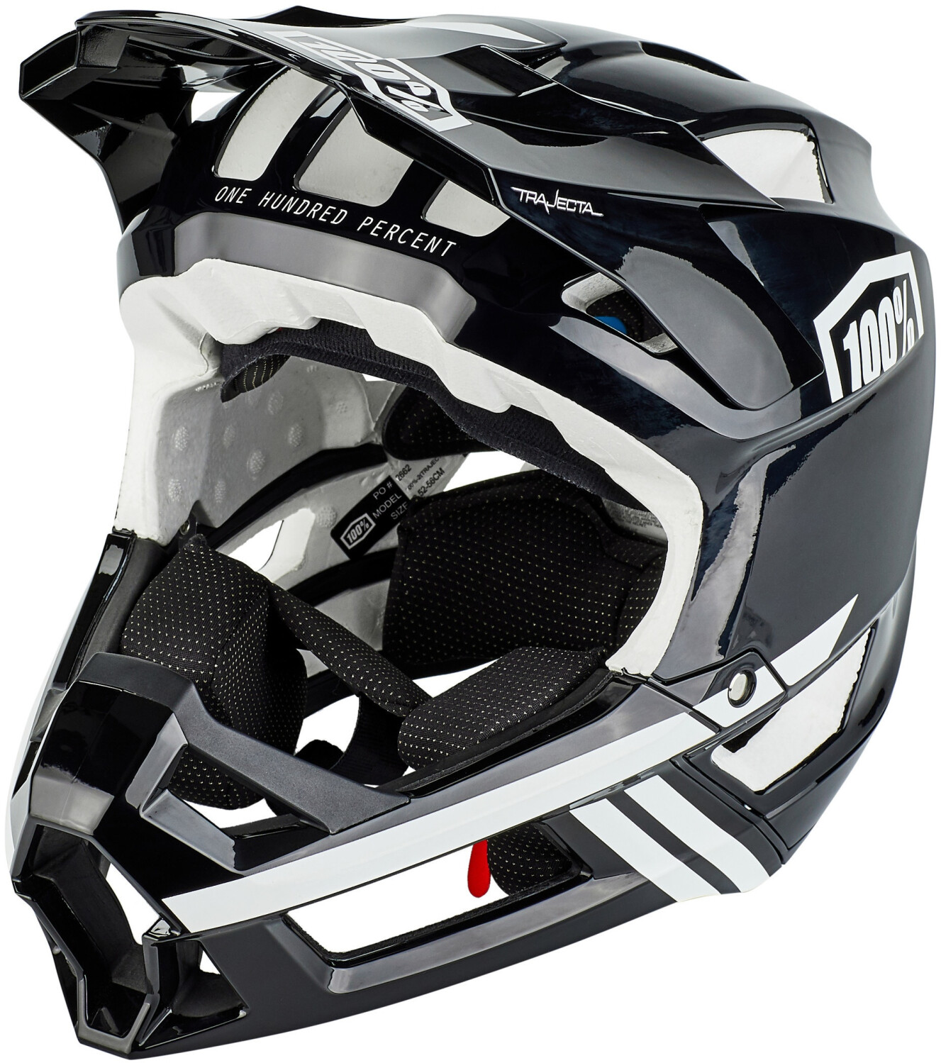 100% Trajecta Helmet black-white