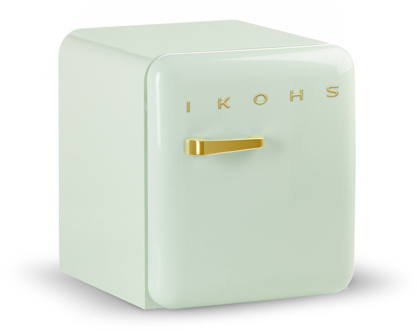 Ikohs Retro Fridge 50 Gold Mint Green