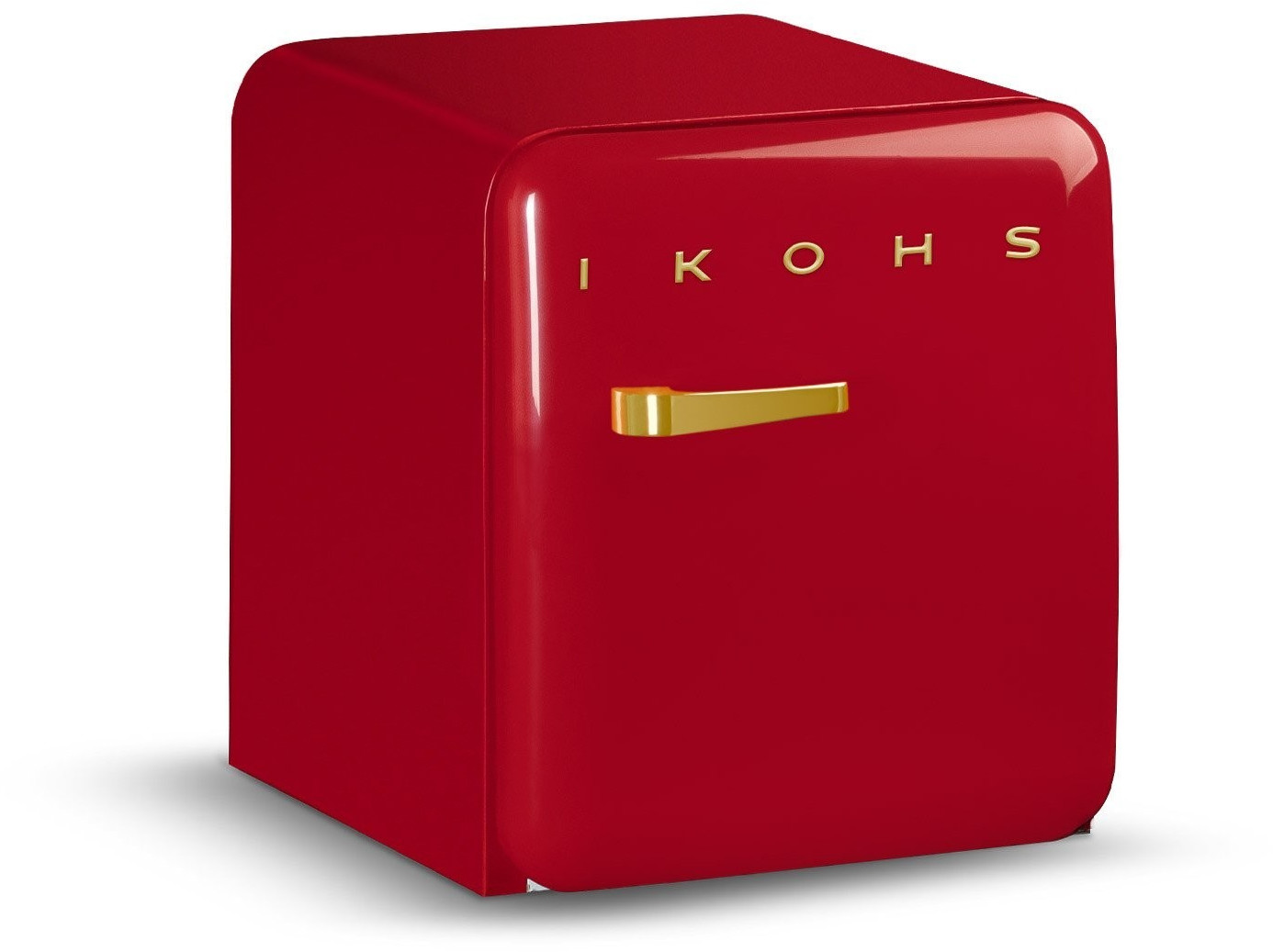 Ikohs Retro Fridge 50 Gold Red