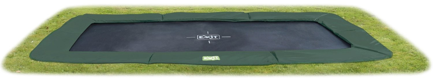 Exit InTerra Ground-Level Trampolin 214 x 366 cm green