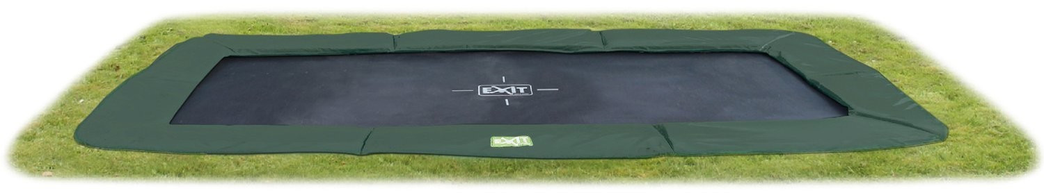 Exit InTerra Ground-Level Trampolin 244 x 427 cm green