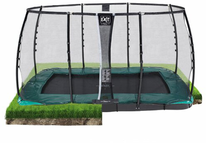 Exit Supreme Ground Level Trampolin 214 x 366 cm With Safety Net