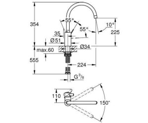 GROHE Eurosmart Cosmopolitan Einhand-Spültischbatterie 15 