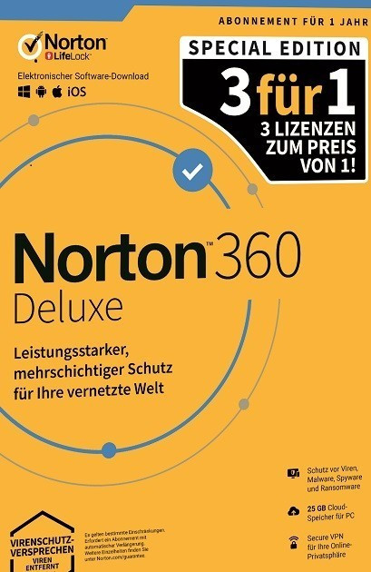 NortonLifeLock Norton 360 2020 Deluxe Special Edition (3 Devices) (1 Year) (Box)