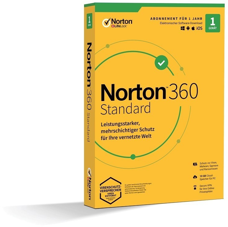 NortonLifeLock Norton 360 2020 Standard (1 Device) (1 Year ...