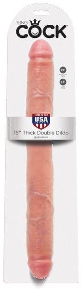 Pipedream King Cock 16 Thick Double Dildo Natural