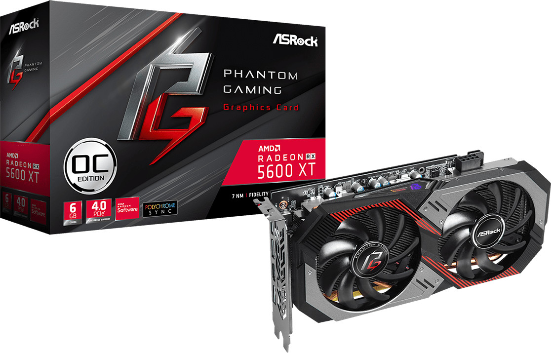 ASRock Radeon RX 5600 XT Phantom Gaming D2 6G OC