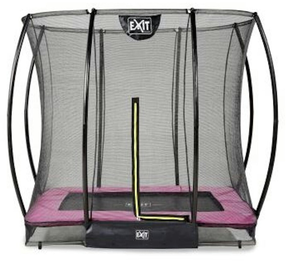 Exit Toys Silhouette Ground Trampoline 153 x 214 cm With Safety Net pink