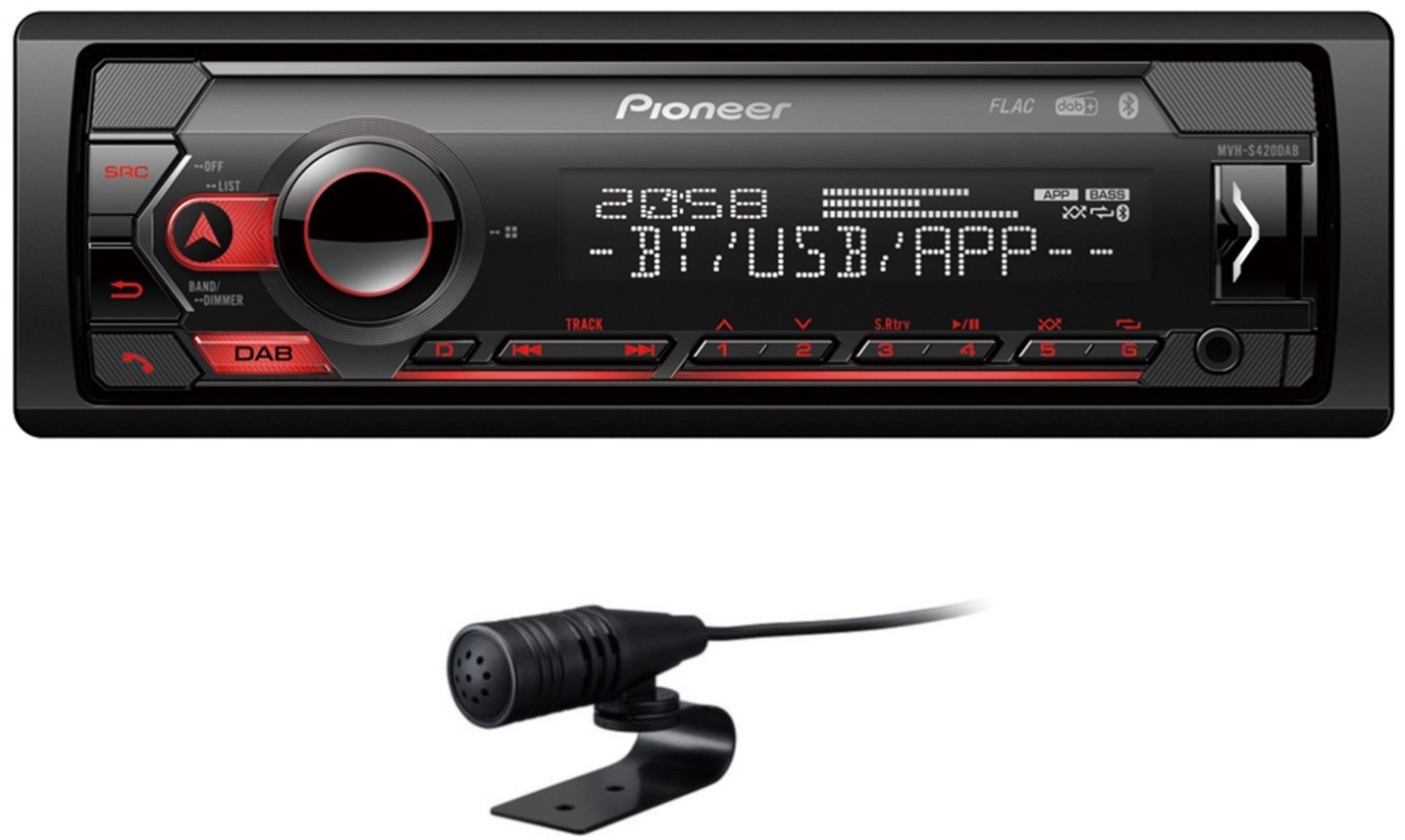 PIONEER MVH-S520DAB DAB+ USB MP3 Autoradio Bluetooth Freisprecheinrichtung  AUX