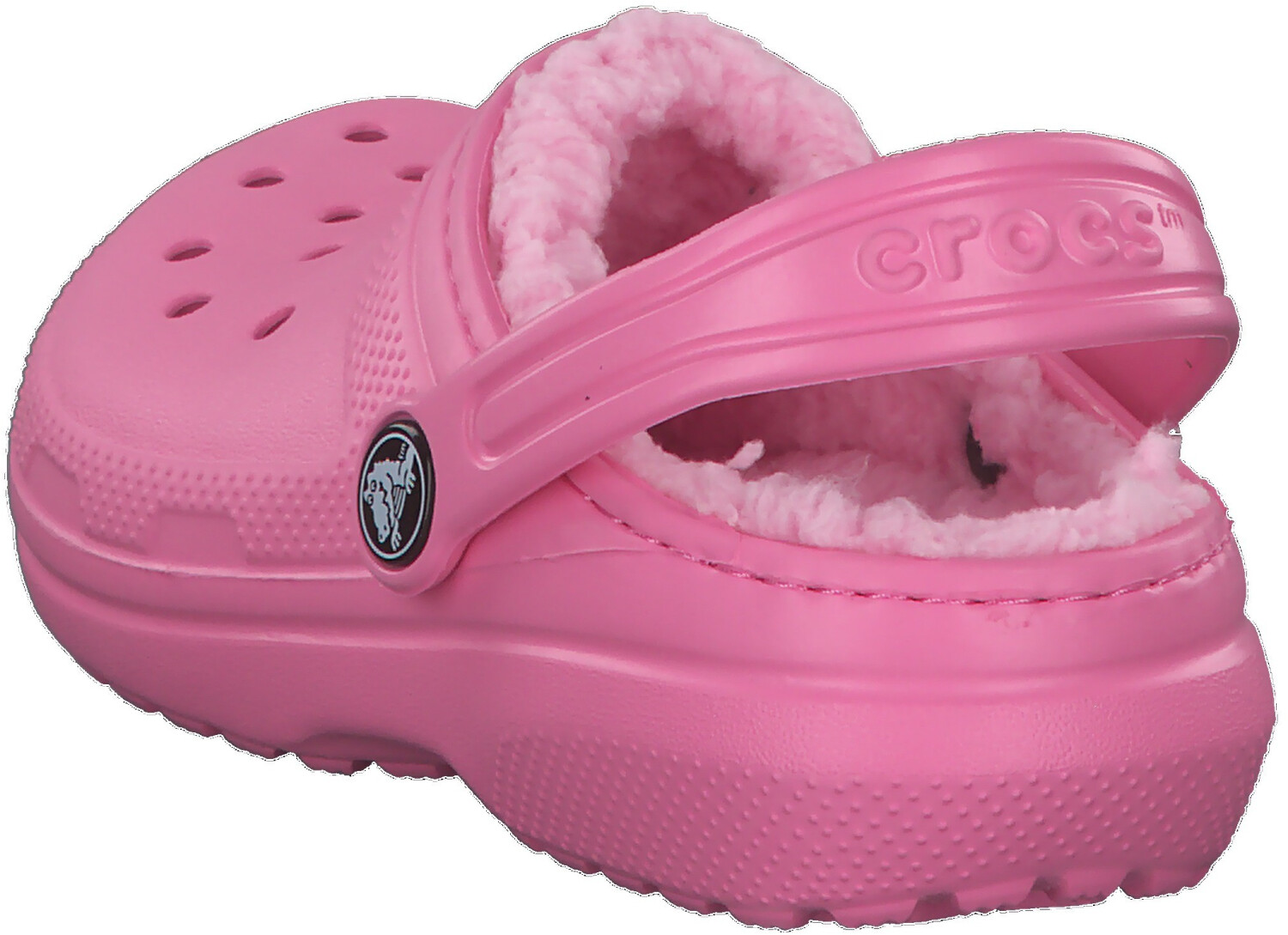 fuzzy crocs pink