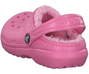 Pink lemonade crocs with fur