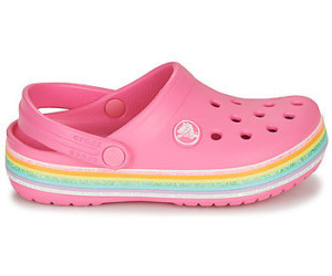 crocs rainbow glitter