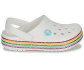 crocs rainbow glitter