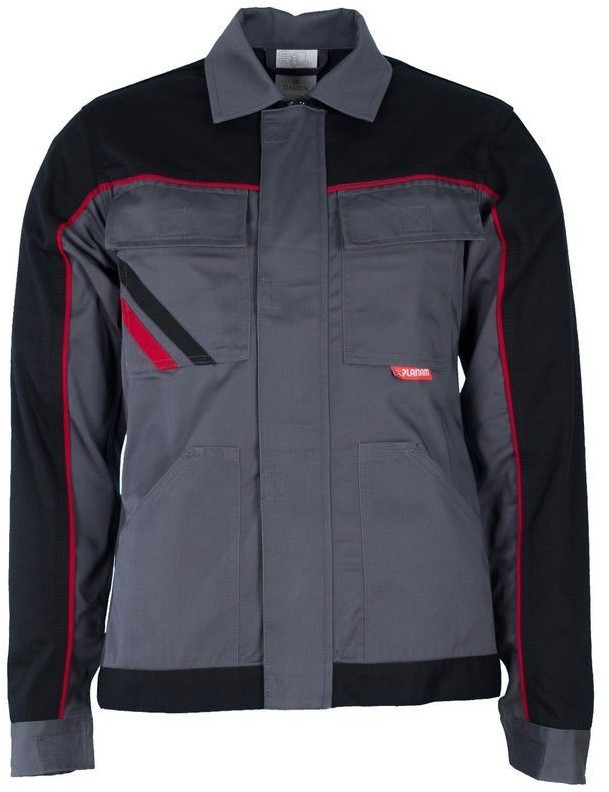 Planam Highline Damen Bundjacke (2319)schiefer/schwarz/rot