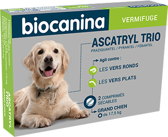 Biocanina Ascatryl Trio pour chien +17,5 kg