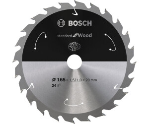 Bosch Kreissägeblatt für Akkusägen Expert for Wood 165x20x1.5//1 mm 24 Zähne