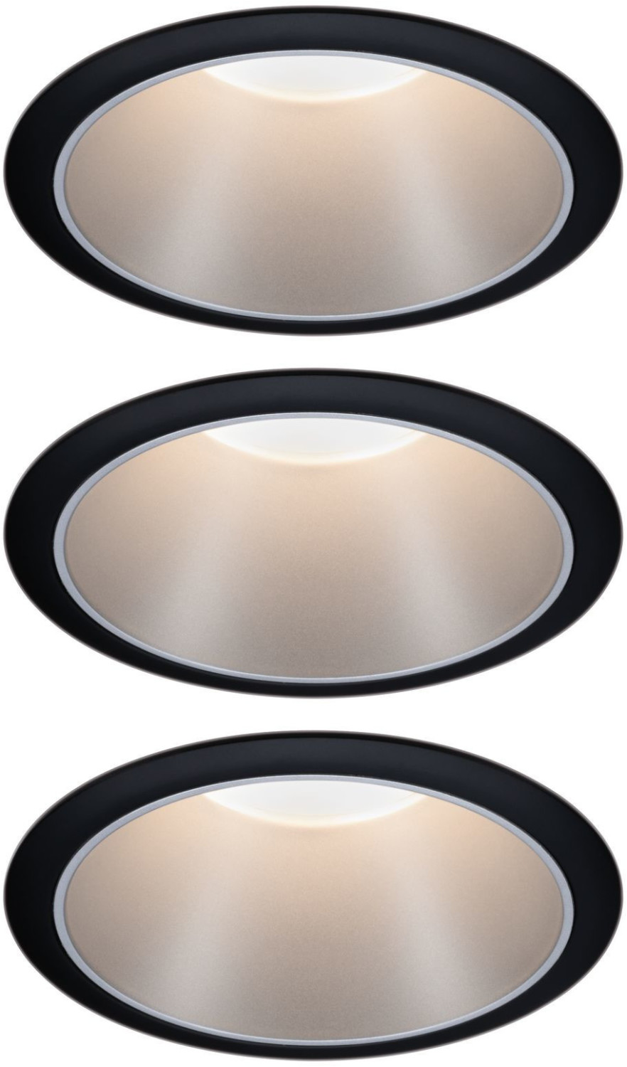Paulmann LED Cole Set 3x6,5W 2700K warmweiß Stufendimmer schwarz/silber  (934.08) ab 42,83 € | Preisvergleich bei