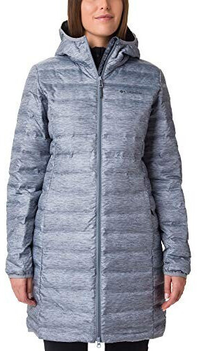 Columbia Lake 22 Down Long Hooded Jacket Woman grey heather