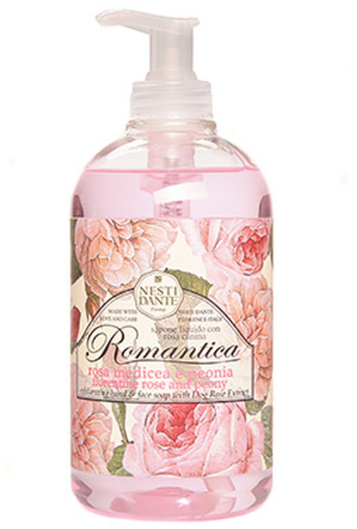 Photos - Shower Gel Nesti Dante Romantica Rose and Peony liquid soap  (500ml)