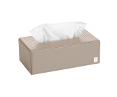 Kosmetiktücherbox 25x14x9cm Tissues Tücherbox Taschentuchbox Tuchbox Weiß/Braun 